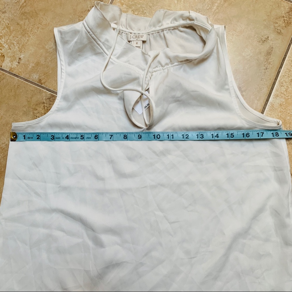 🆕 J.CREW white ruffle V-neck blouse NWT - Picture 10 of 13